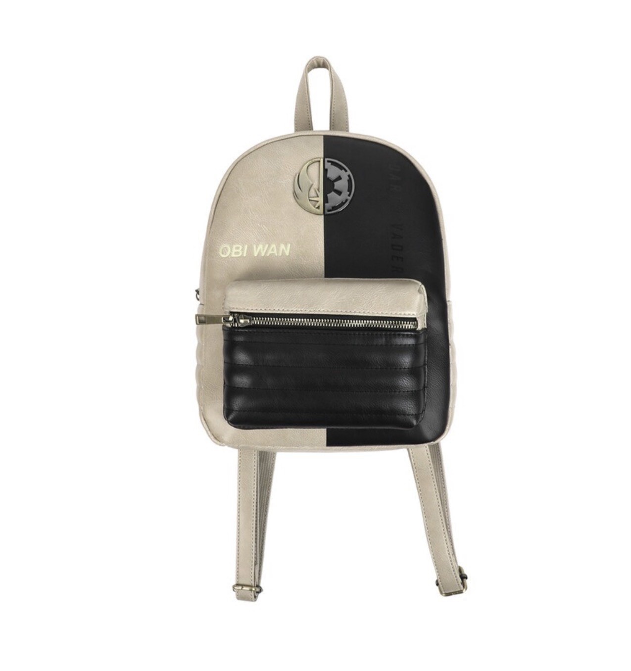 Star Wars Obi Wan vs Darth Vader Black Beige Leather mini Backpack bioworld