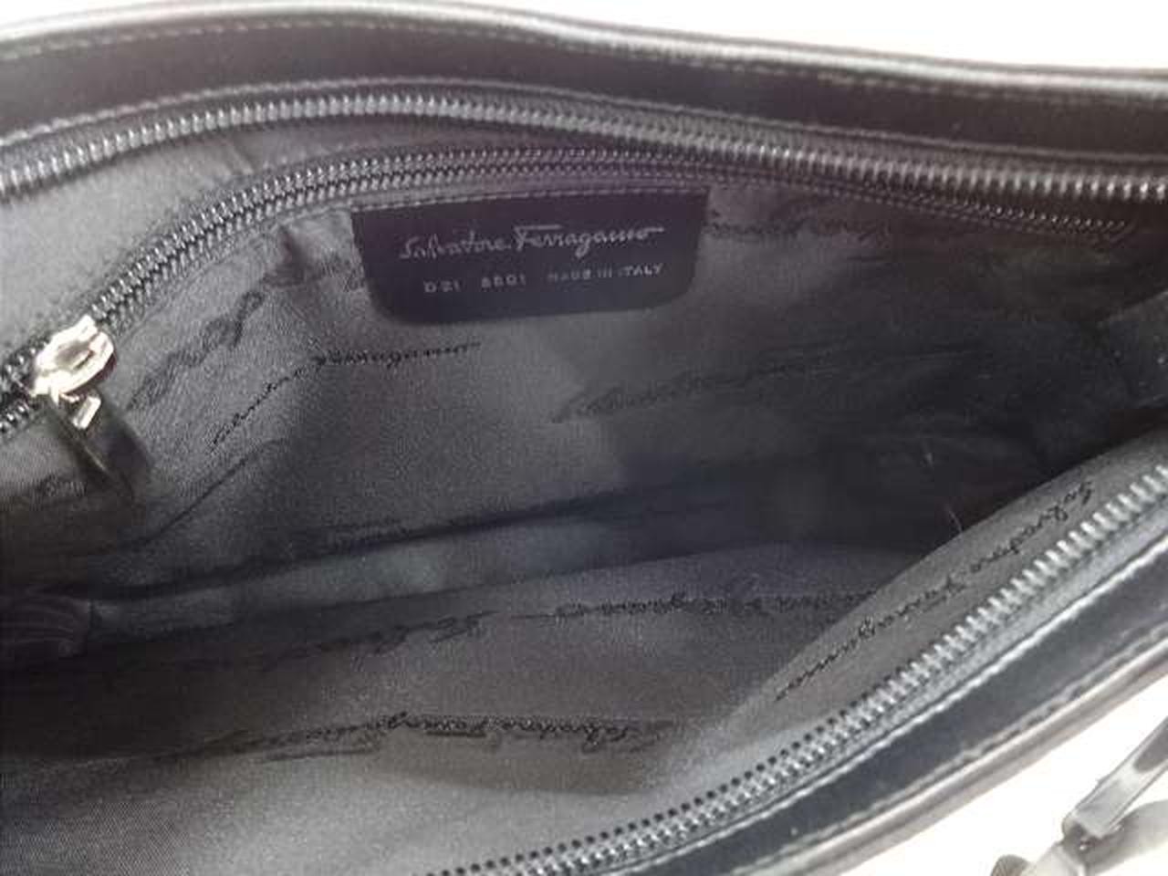 Salvatore Ferragamo shoulder bag black with box 10.6 inches