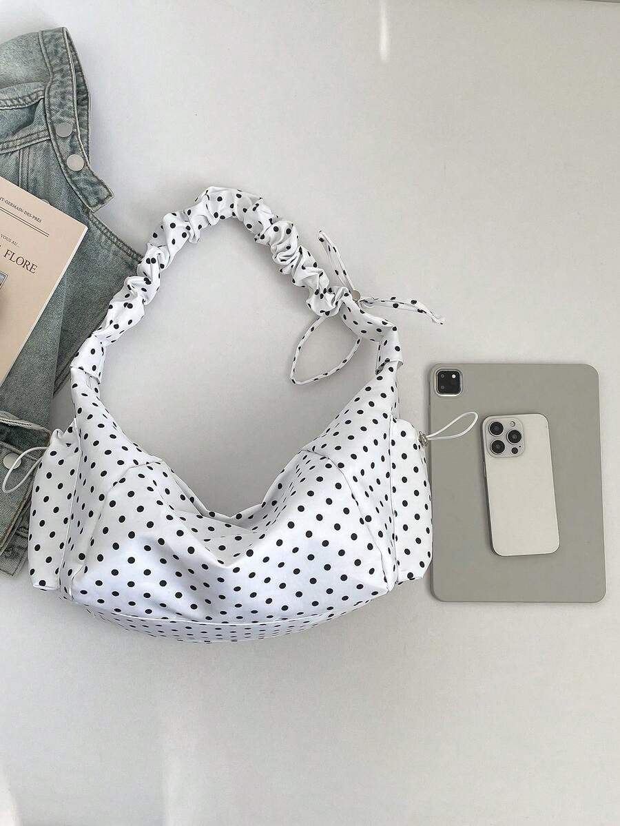 Nylon Dumpling Crossbody Bag Slouchy Hobo Shoulder Purse Ruched Drawstring
