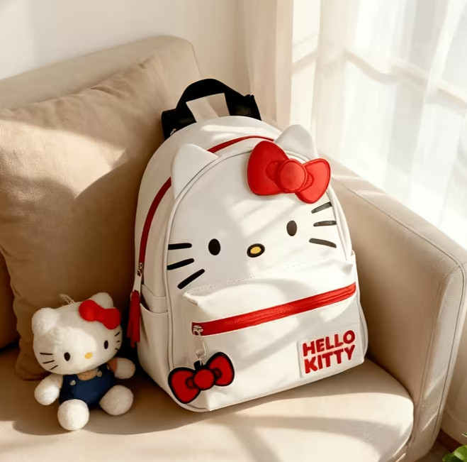 New Hello Kitty Embroidered Name Cartoon Backpack 8x11x5 inch