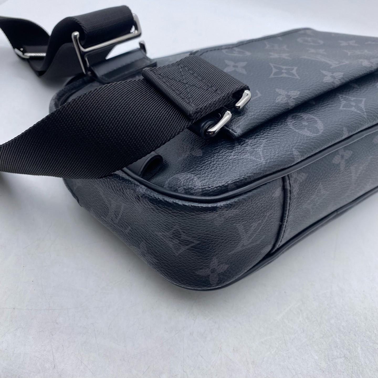LOUIS VUITTON Black Explorer Monogram Canvas Crossbody Chest Bag