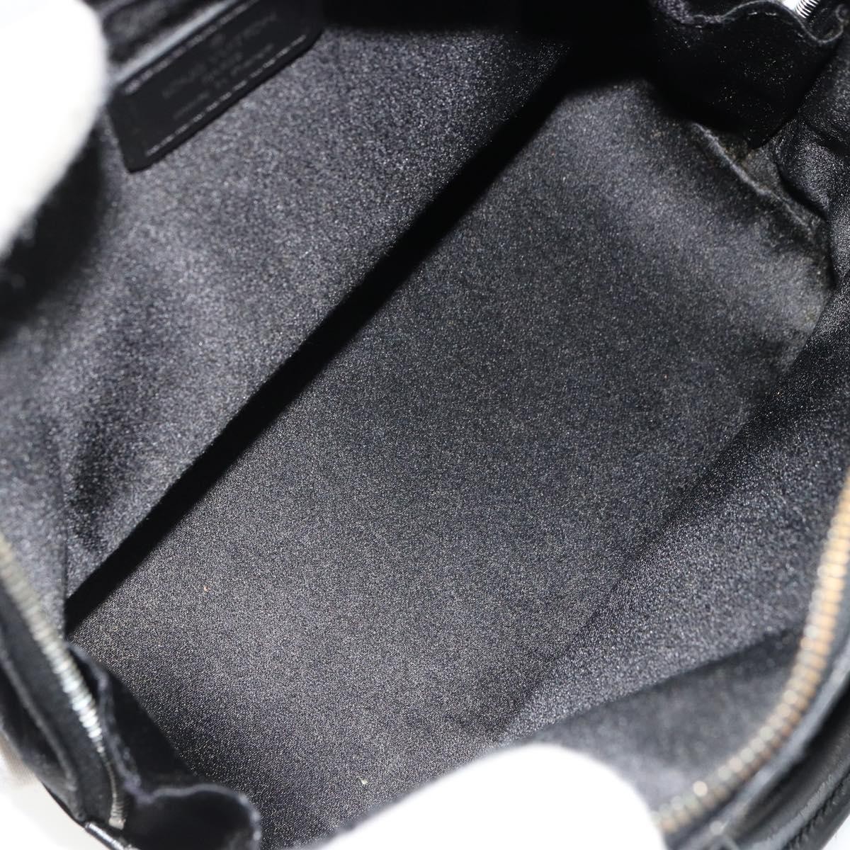 LOUIS VUITTON Monogram Satin Little Alma Hand Bag Black M92146 LV Auth bs35176