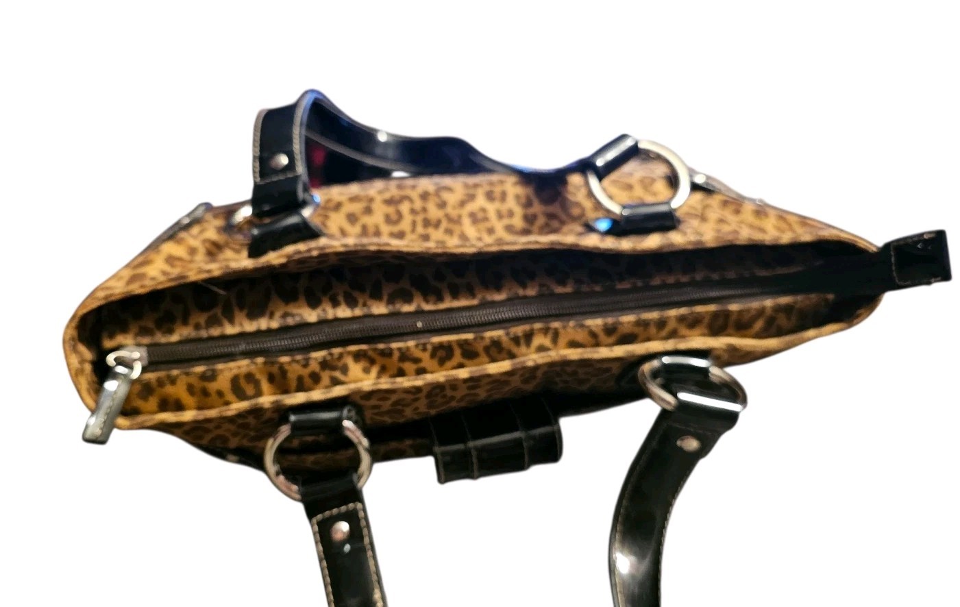 Worthington Metro Y2K Leopard Print Double Handle Shoulder Bag Mob Wife Luxury