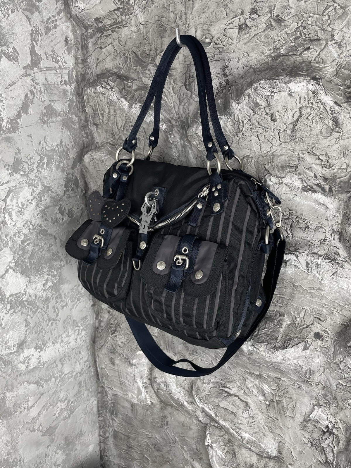 George Gina Lucy HBG Rare Y2K Vintage Bag Hearts Keychain Cyber Grunge Archive