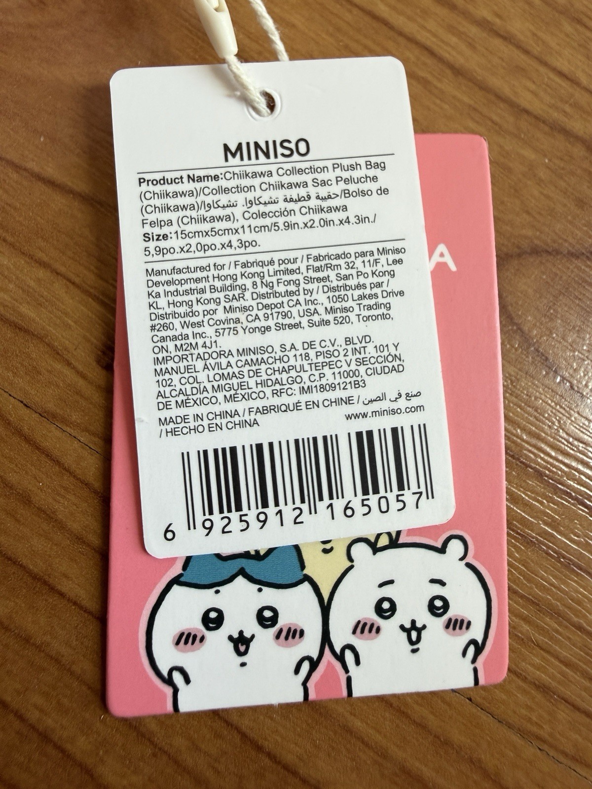 New Chiikawa x Miniso Crossbody Bag Usagi Star Hachiware Fish with Pendant Cute