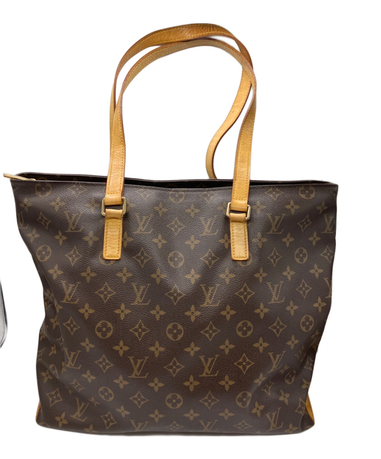 Louis Vuitton Monogram Cabas Mezzo Brown Shoulder Tote M51151 Women Auth