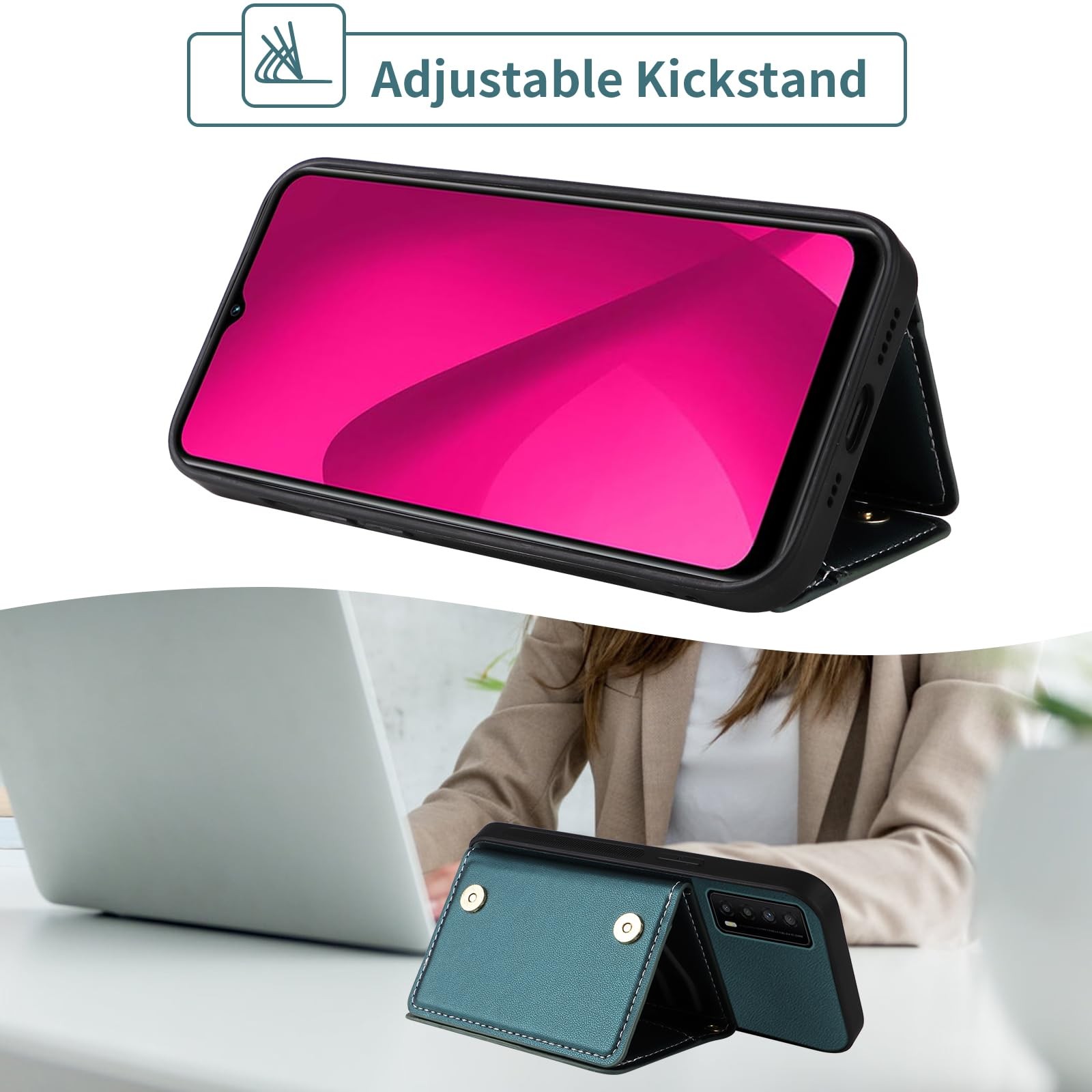 Wallet Case for TCL Stylus 5G 2022 with Crossbody Strap Premium PU Leather Ca…