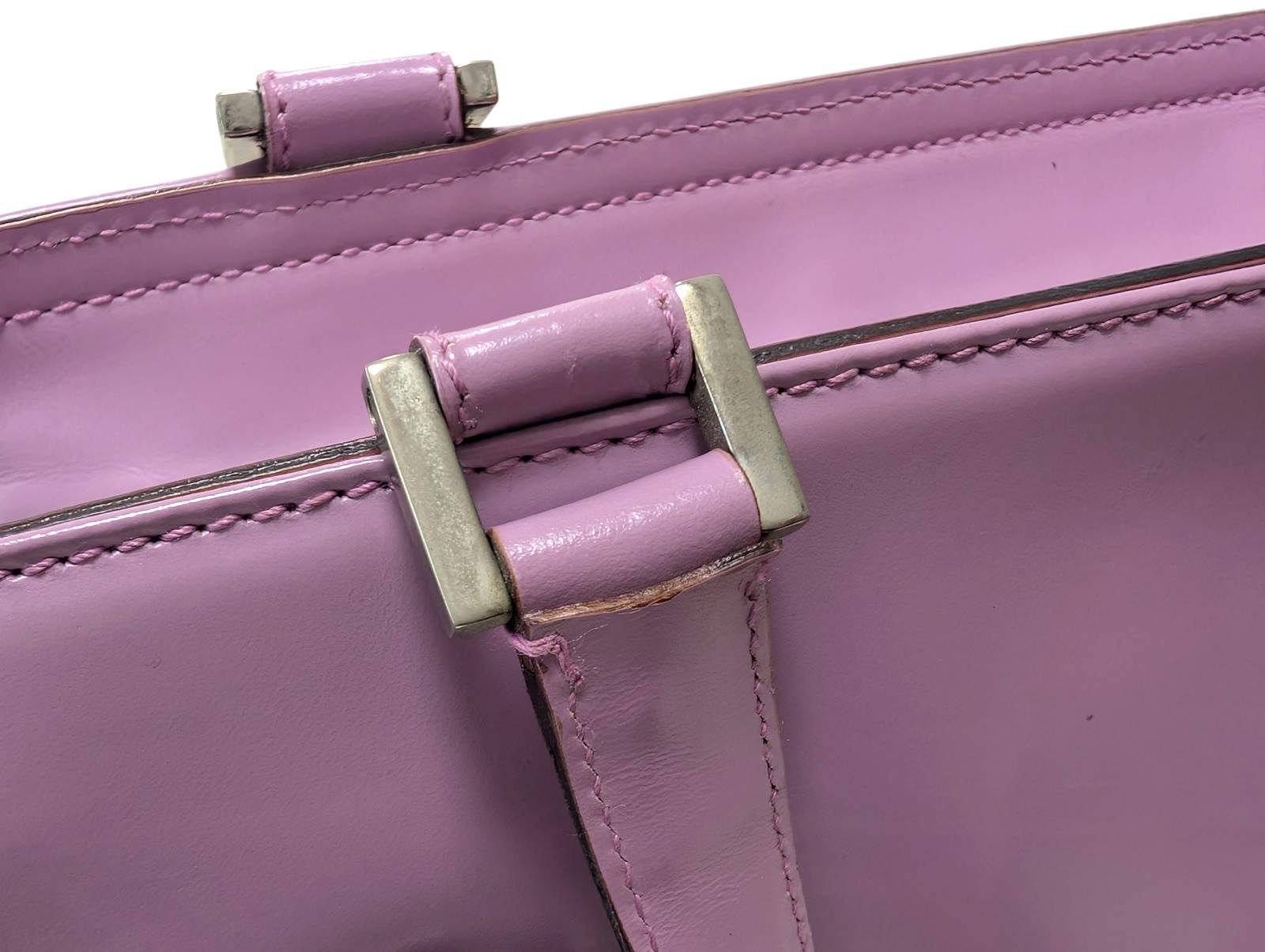Salvatore Ferragamo Gancini Shoulder Hand Bag Leather Light purple