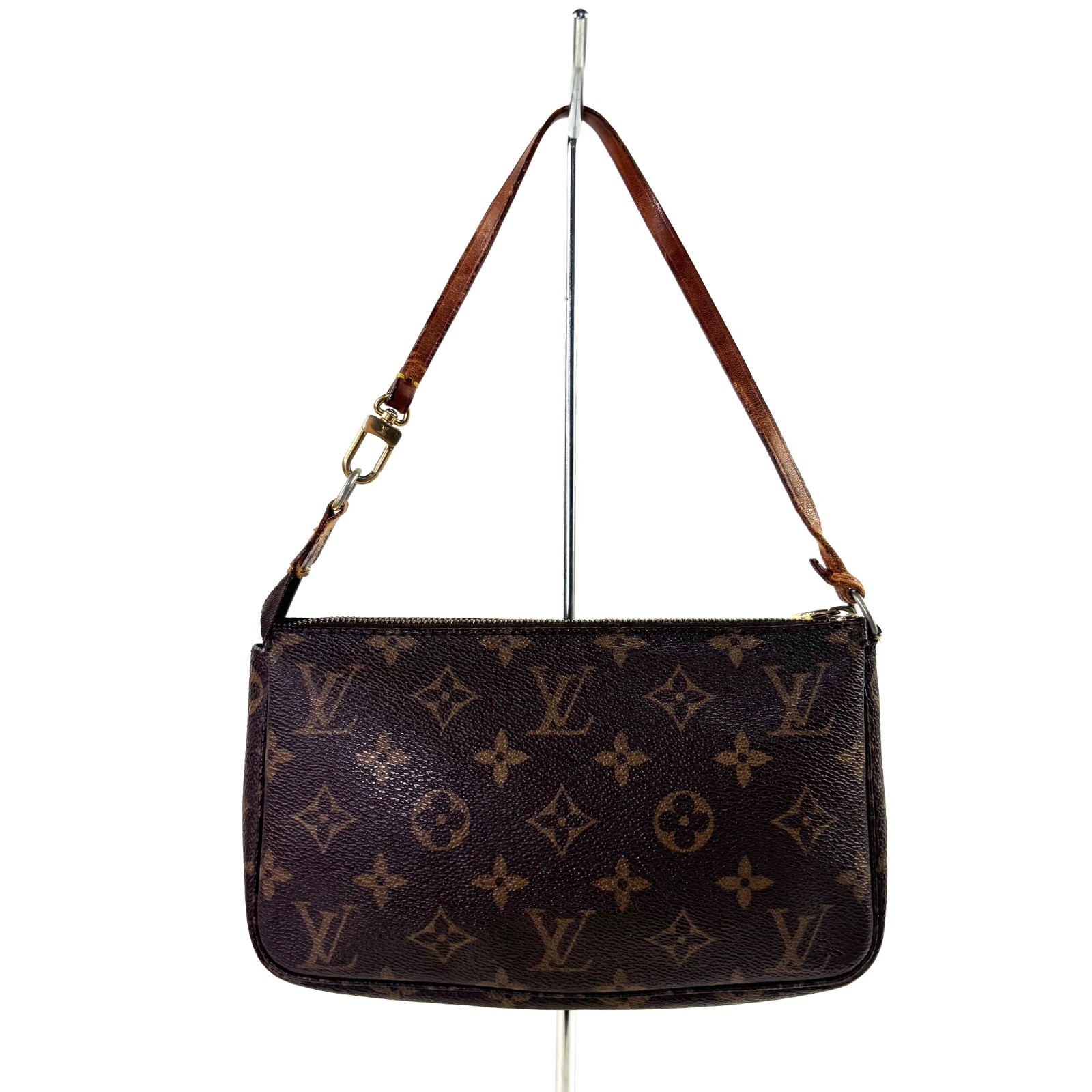 Louis Vuitton LV Pochette Accessories Monogram Pouch Shoulder Bag authentic