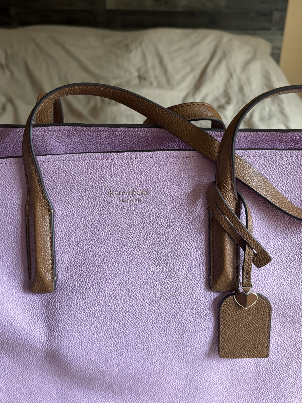 Kate Spade Margaux Lilac Moonlight Leather Large Tote PXRUA226 NWT $298 MSRP