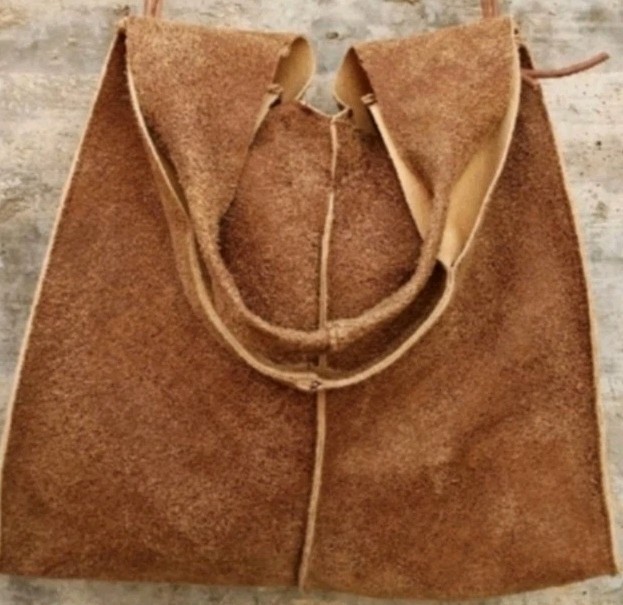 Genuine Leather Artisan Handcrafted Shoulder Crossbody Bag Sack, Made in Spain