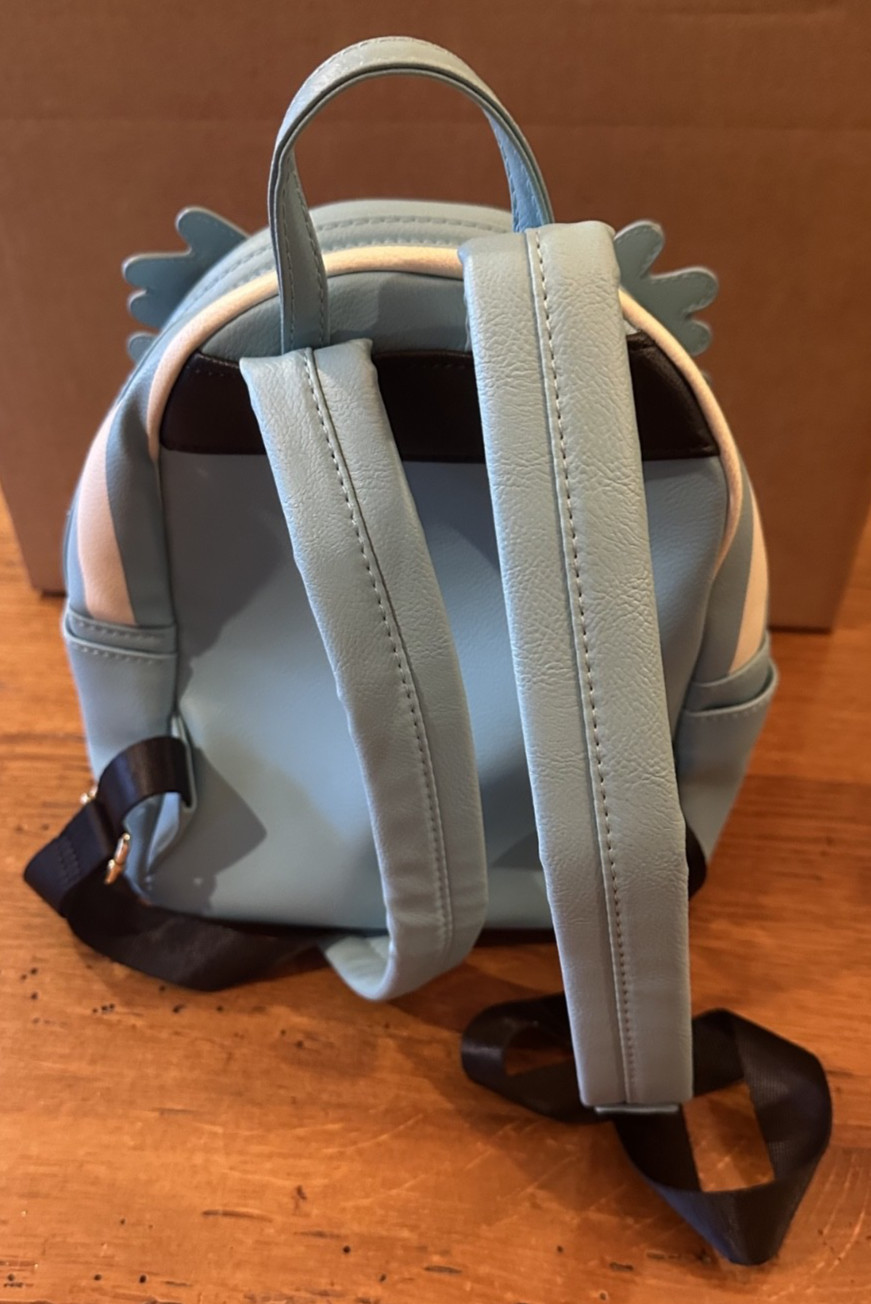 NEW HTF Loungefly Harry Potter Luna Lovegood Mini Backpack White & Blue Striped