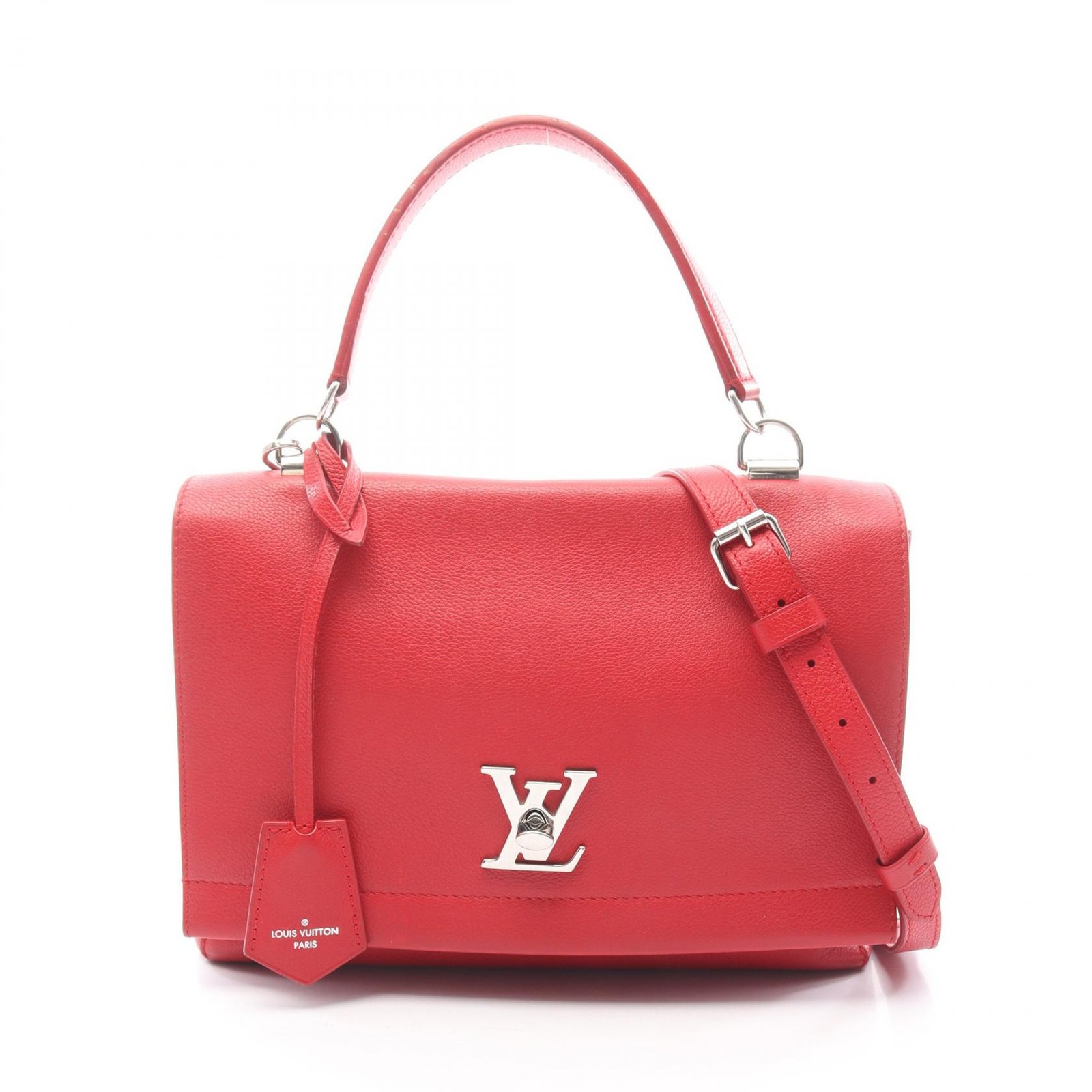 Louis Vuitton Lock Me 2 Bag Leather Red Women’s 27.5cm x 22cm x 9.5cm #R627074
