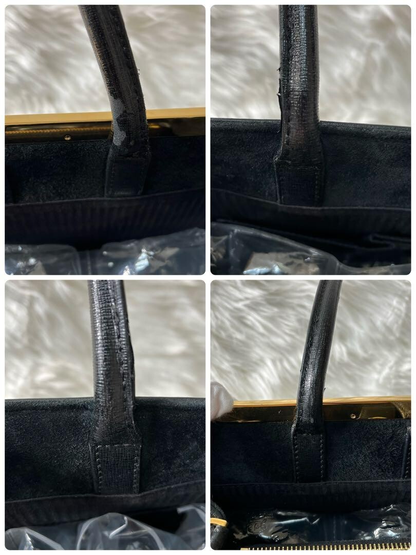 FENDI 2Jours 2-way Hand Bag Shoulder Bag Leather Black Authentic Used