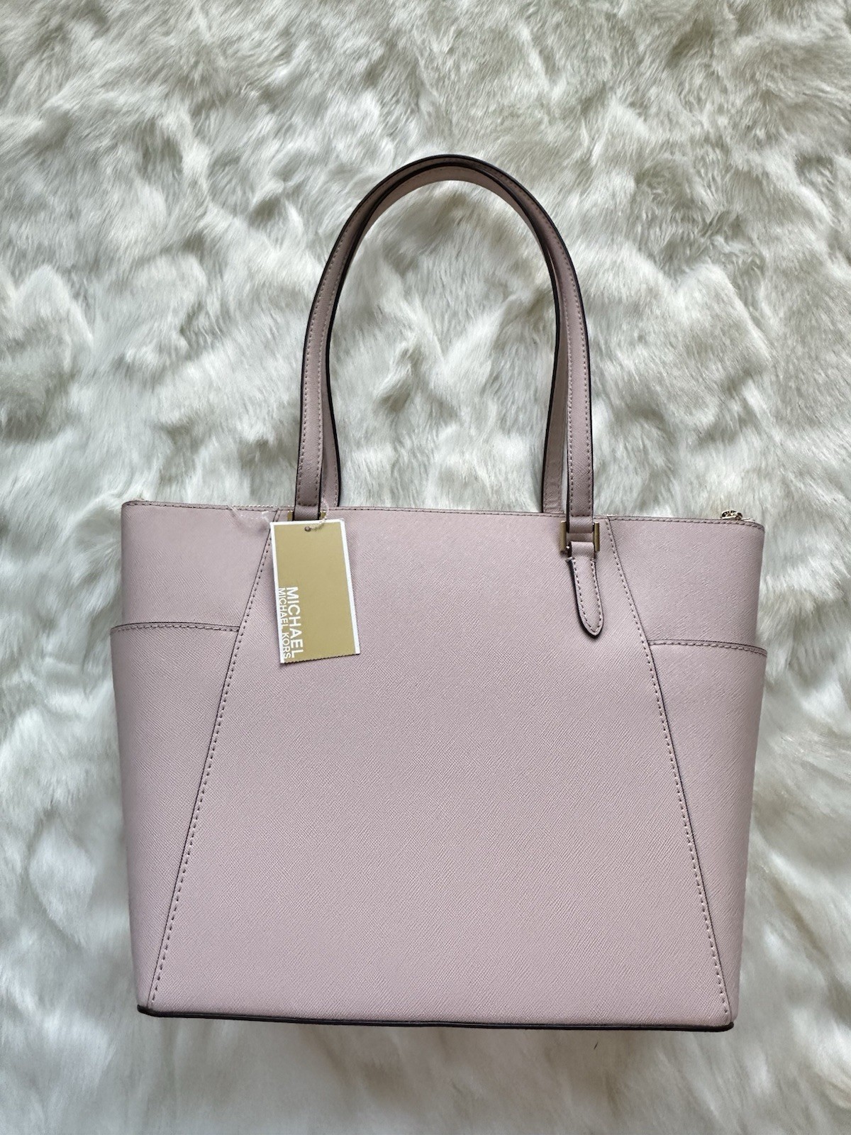 Michael Kors Charlotte Large Top Zip Tote – Powder Blush