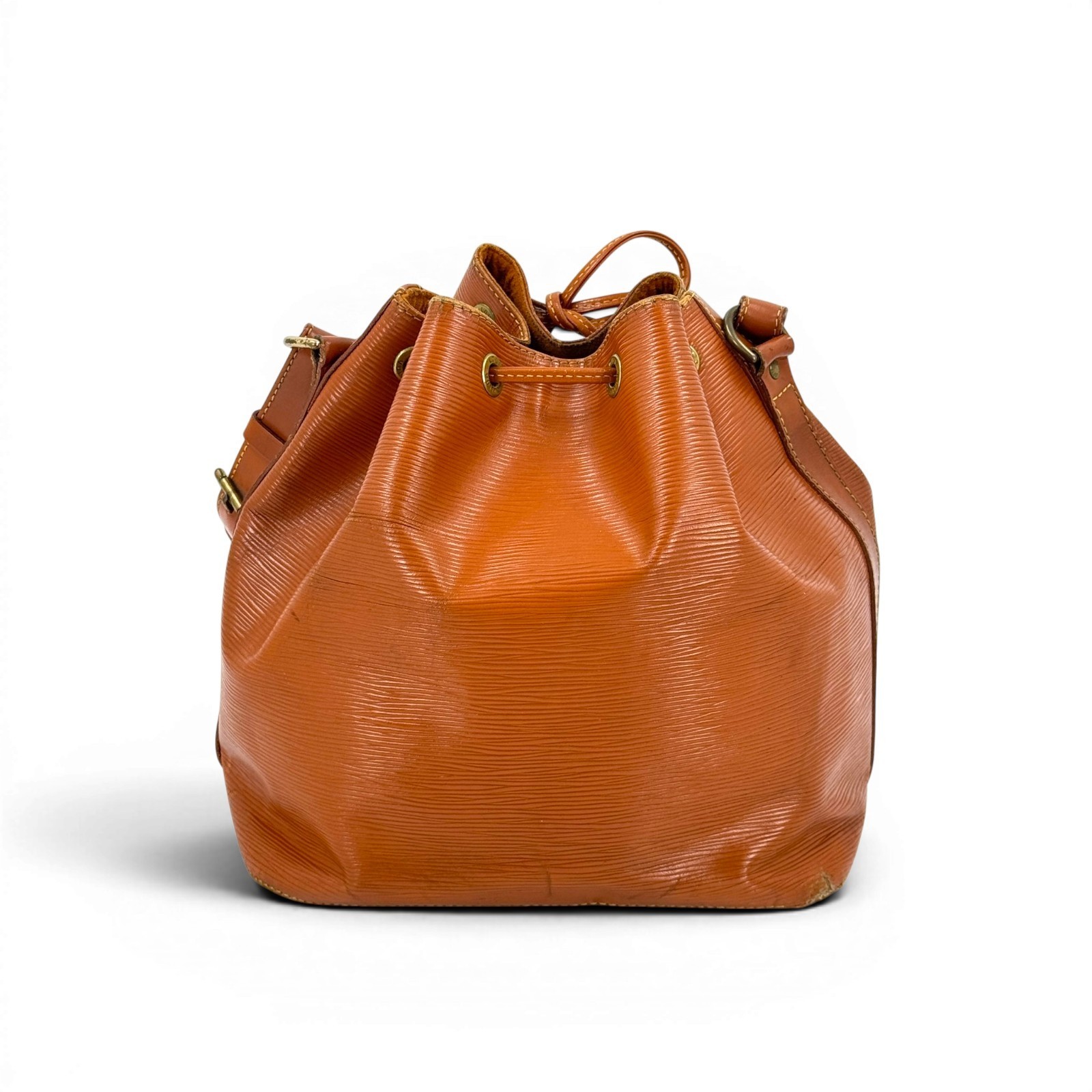 LOUIS VUITTON Petit Noe Epi Leather Kenya Brown Drawstring Bucket Bag M44103