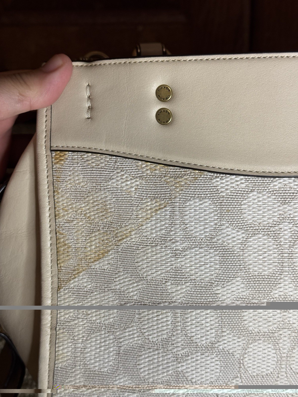COACH SIGNATURE TEXTILE JACQUARD ROGUE 25 READ