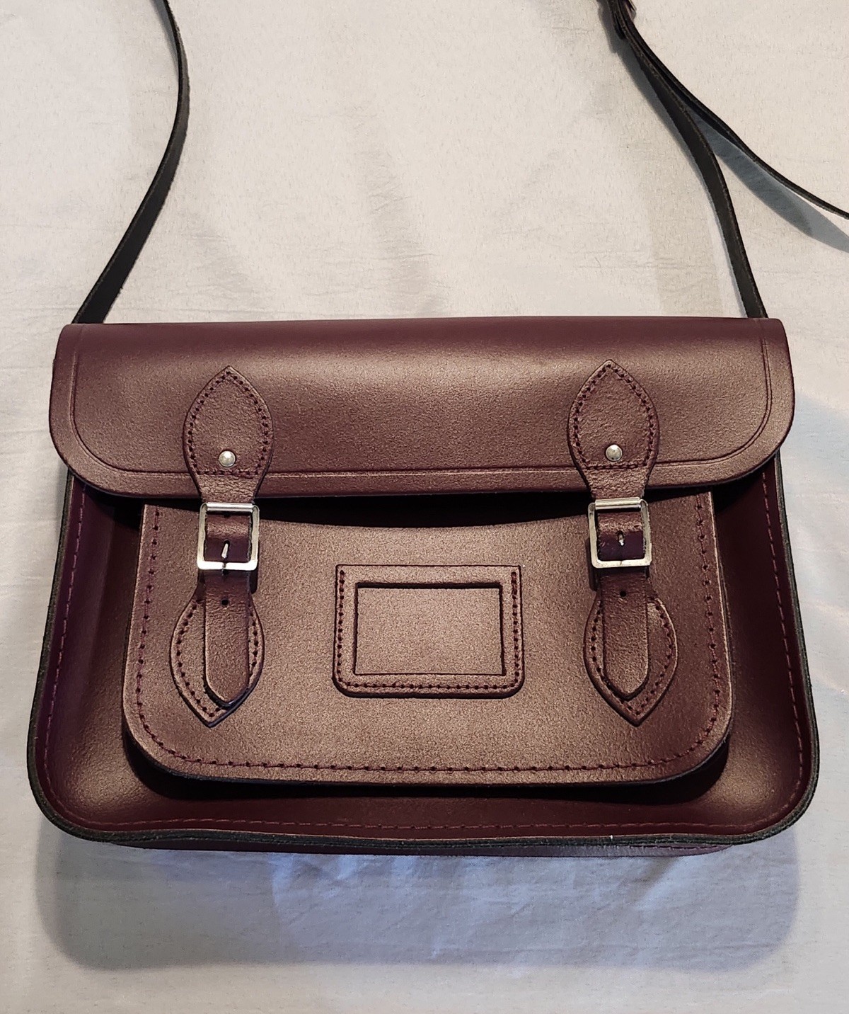 The Cambridge Satchel Company Oxblood Leather Messenger Crossbody Bag