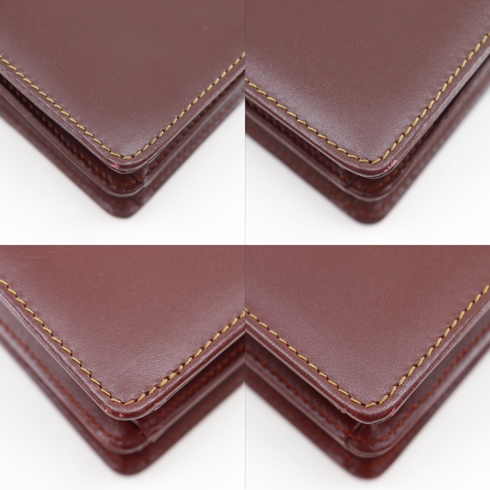CARTIER Must Line Shoulder Bag Bordeaux Calfskin Women