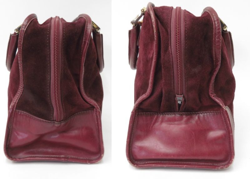 Authentic LOEWE Amazona 32 Suede Leather Hand Bag S#52678