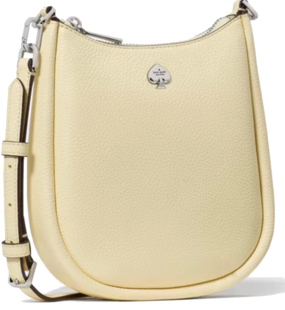 KATE SPADE KAYLA SMALL CROSSBODY LEATHER BAG KL805 LEMON FONDANT NWT $299