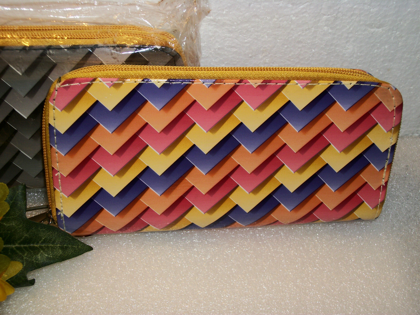 Lot of 2 Double Zipper Wallet – Clutch Bags 7 1/2″L x 3 3/4″H NWOT