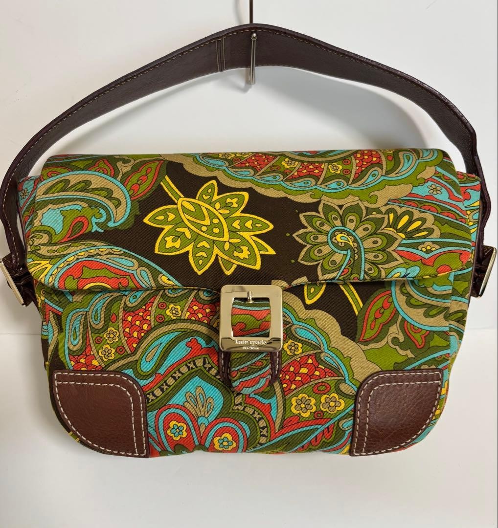 Kate Spade Floral Paisley Print Shoulder Bag Adjustable Strap 18x26cm