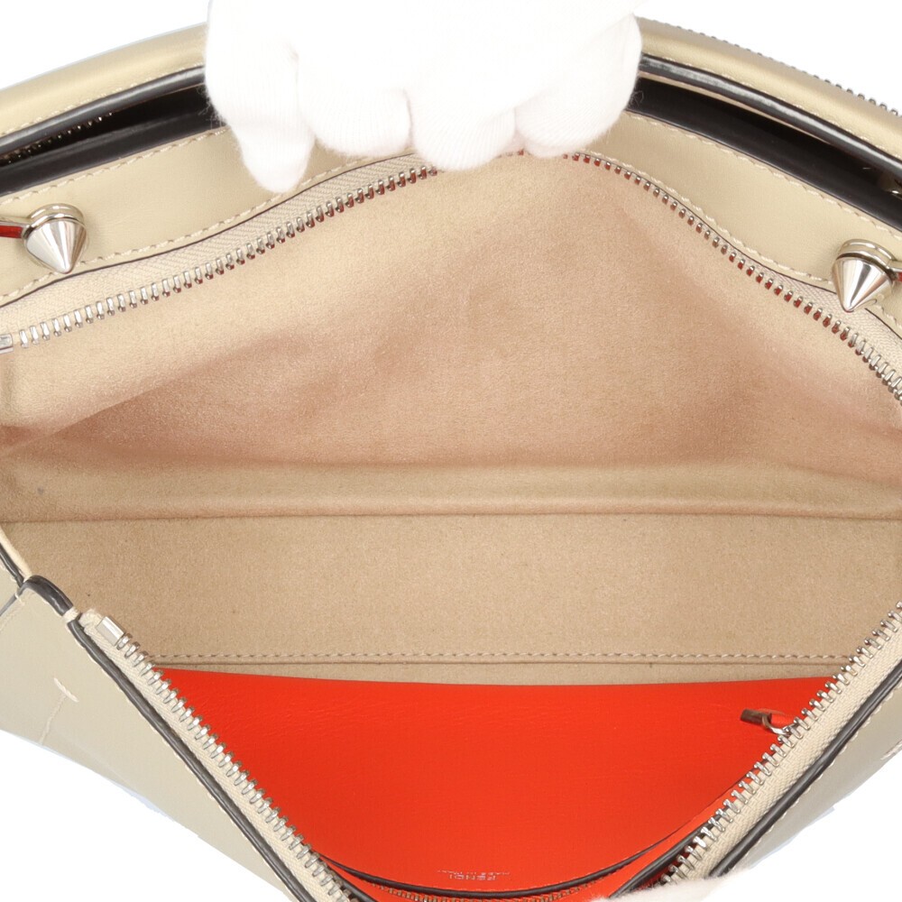 Fendi Dotcom Shoulder Bag Leather 8BN293 Beige Ladies FENDI Used