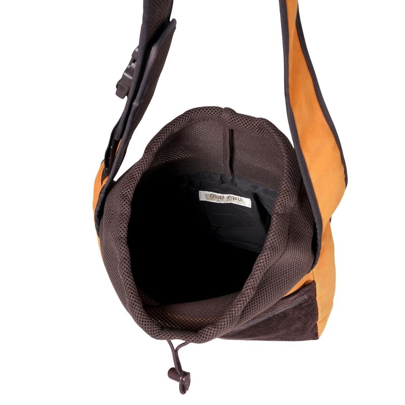 MIU MIU Shoulder Bag Brown & Orange Size H 11 x W 11.8 x D 3.9 in Made in Italy