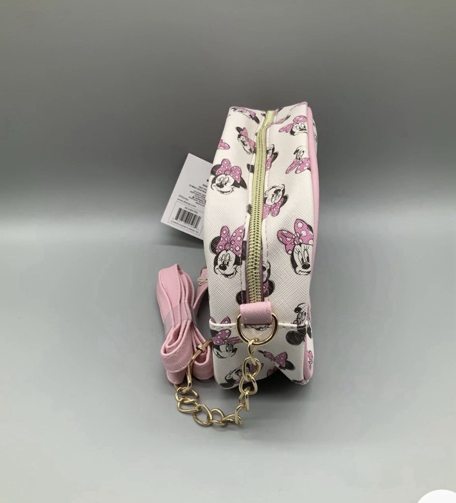 Fast Forward Disney Minnie Mouse Pink Crossbody Bag NWT Hearts Bow