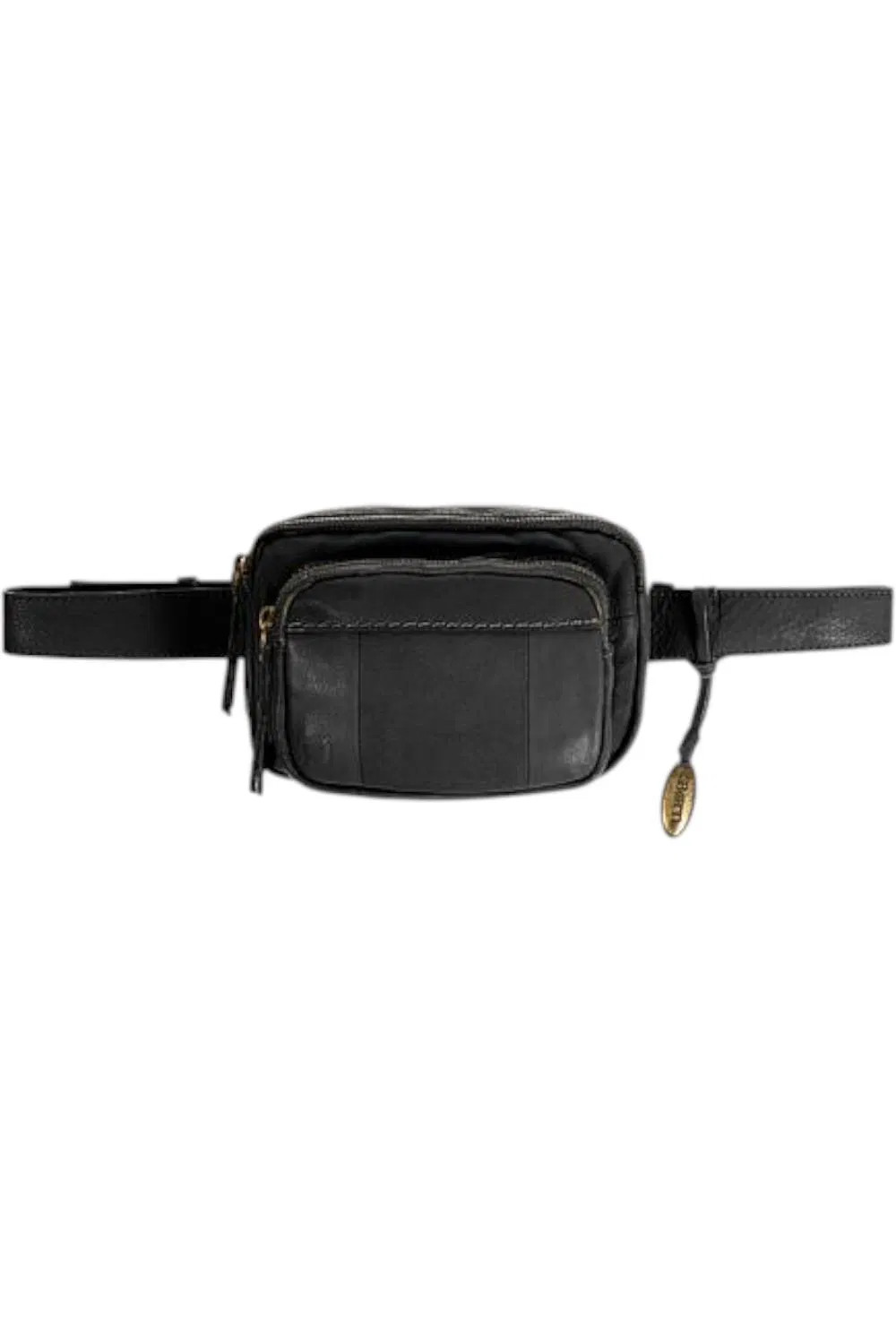 Born Riverside Leather Belt Bag Black