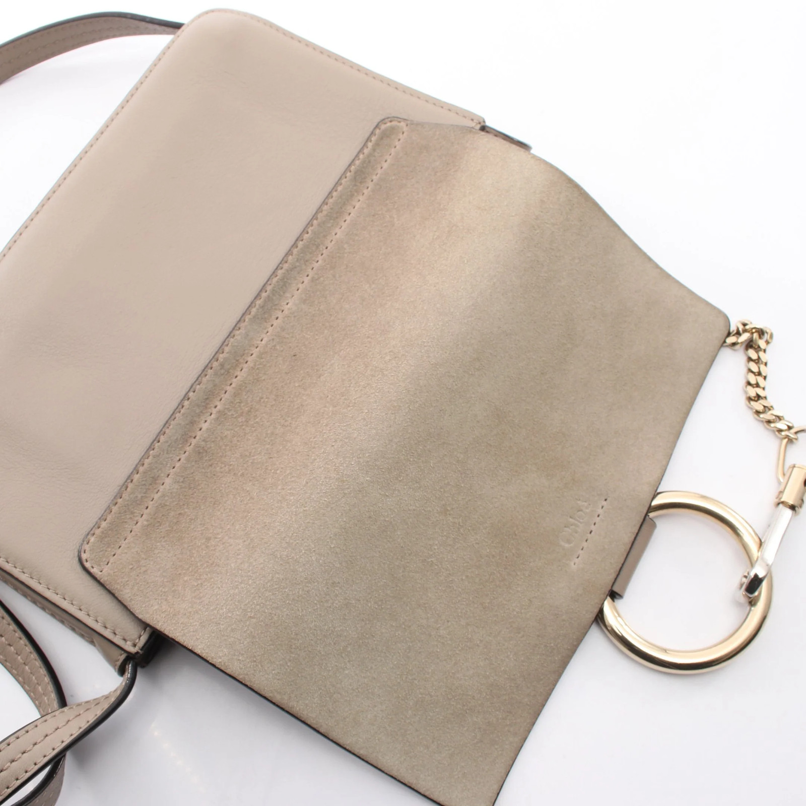 Chloe Shoulder Bag Gray Leather #RCB9963