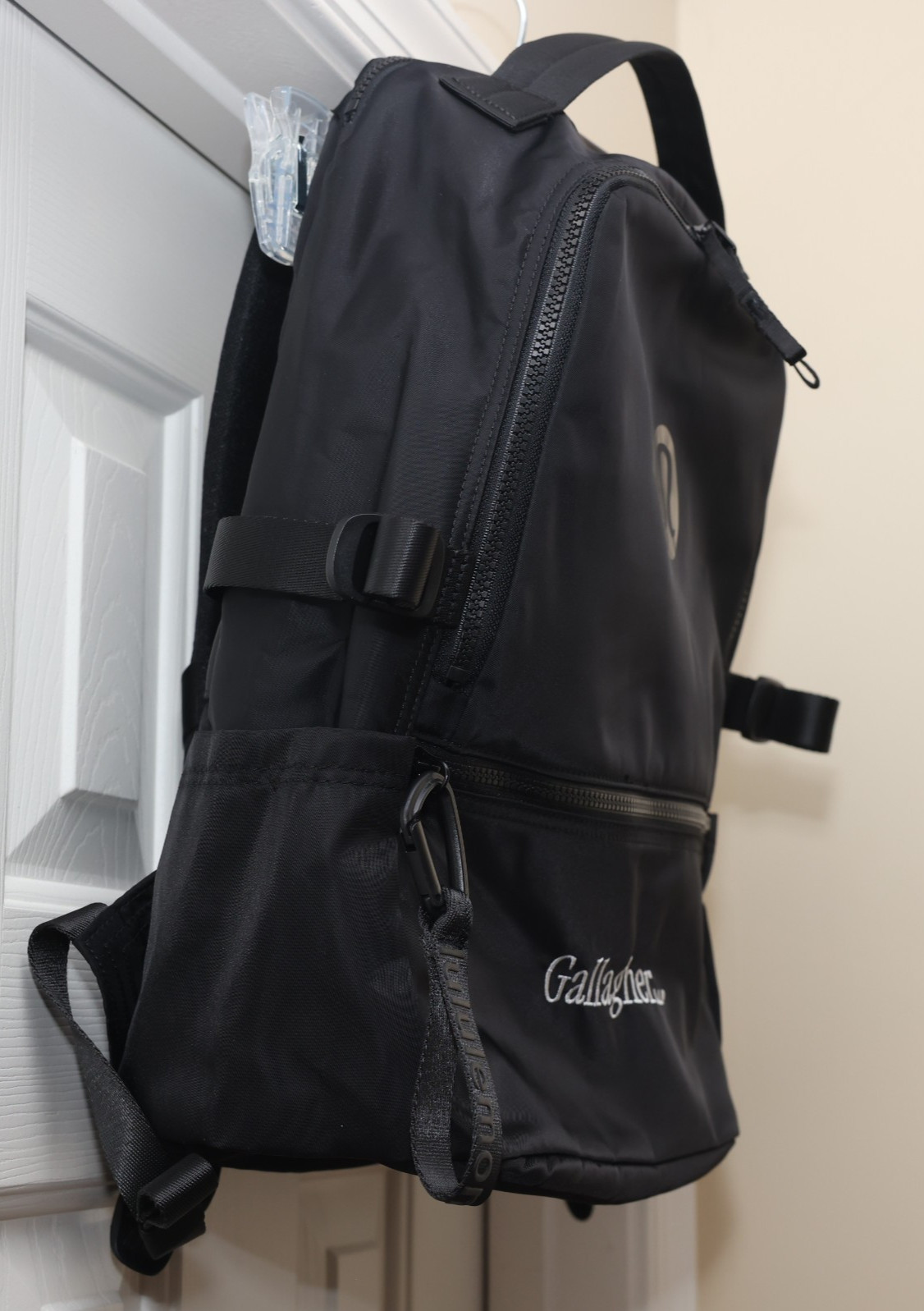 Lululemon New Crew Backpack Black 22L Gallagher LLP Logo Work EDC Bag