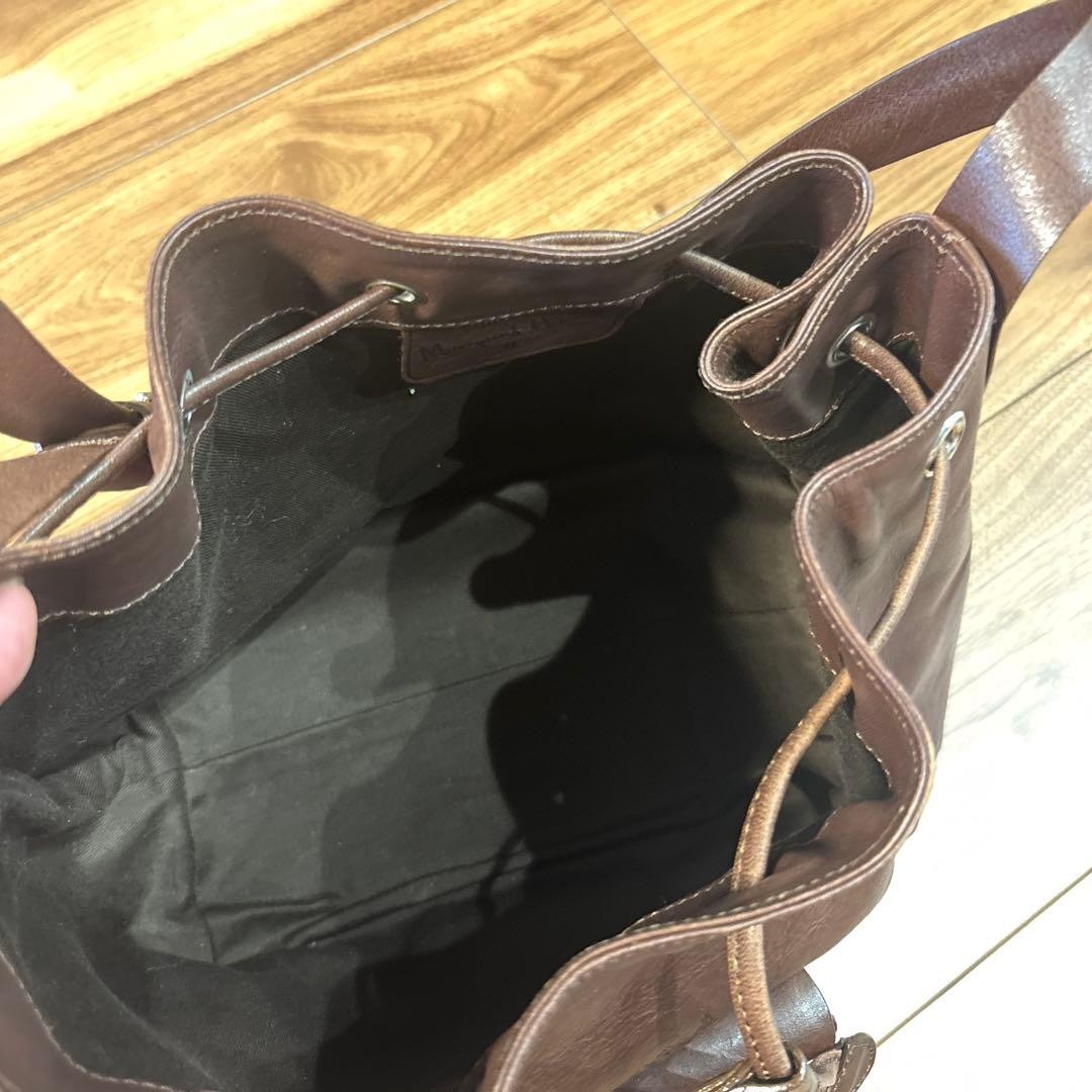 Margaret Howell Old Leather Drawstring Shoulder Bag Used
