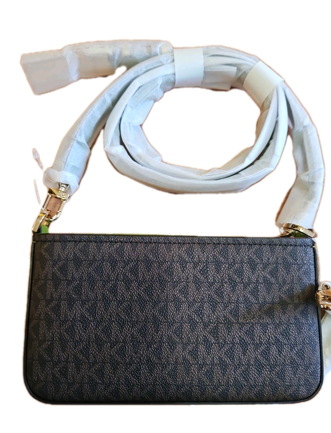Michael Kors Bryant Meadow Green Small Contrast Convertible Crossbody Pouchette