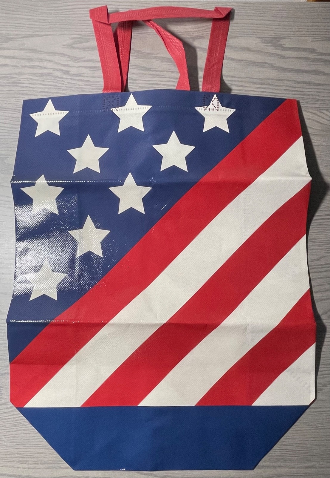 3 Reusable Tote Bags • Unbranded • American Flag • Patriotic • Flowers