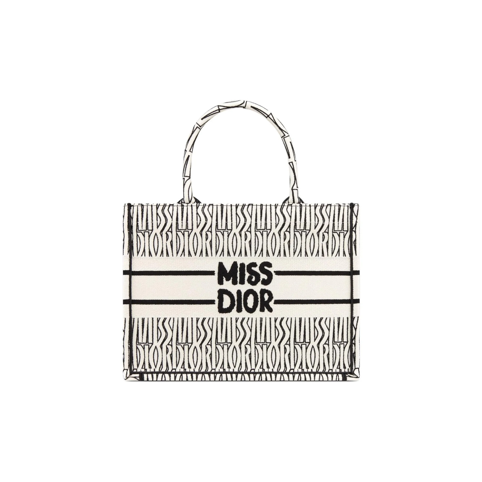 DIOR Book Tote Miss Dior All-over Tote Medium Women’s White 14.2*6.5*10.8 in