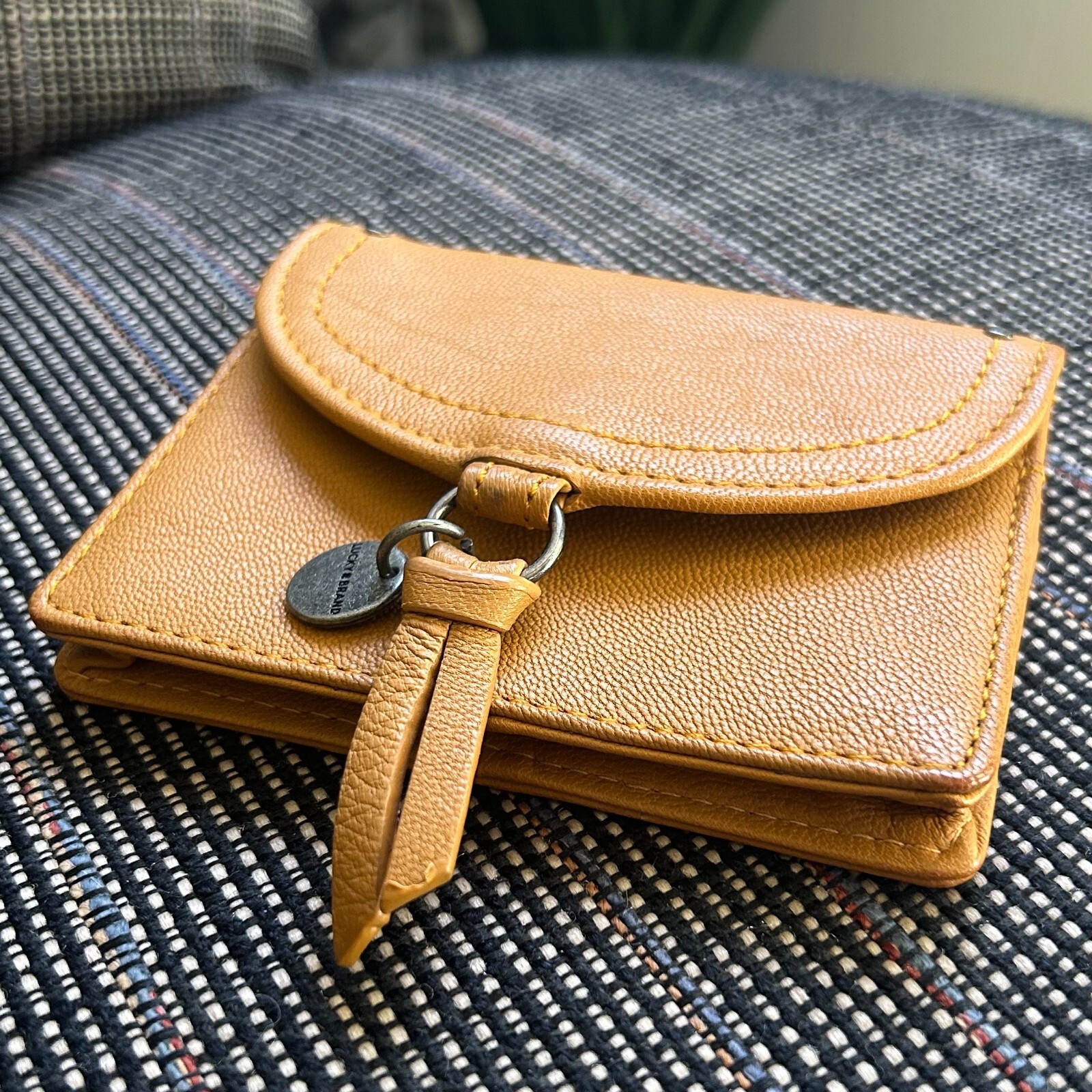 Lucky Brand Rayla Leather Credit Card Flap Snap Card Case Wallet