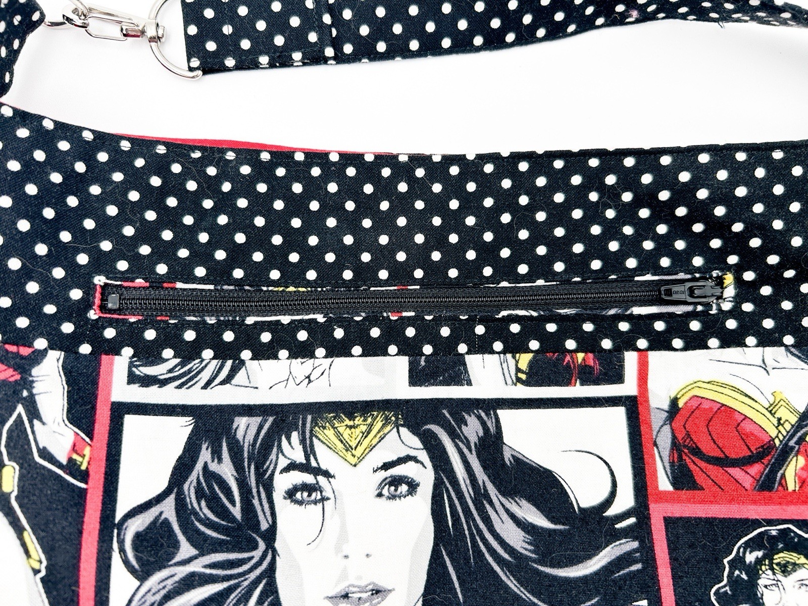 Wonder Woman Cloth Crossbody Bag Purse Sewn Possibly Handmade