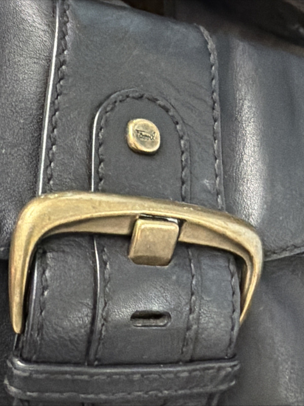 Vintage Fossil Purse/handbag Black Gold Hardware 12x8x4