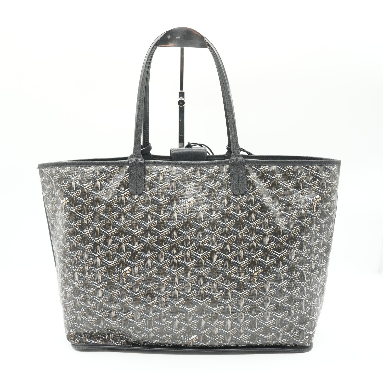 Authentic Goyard Anjou PM Tote Bag Black
