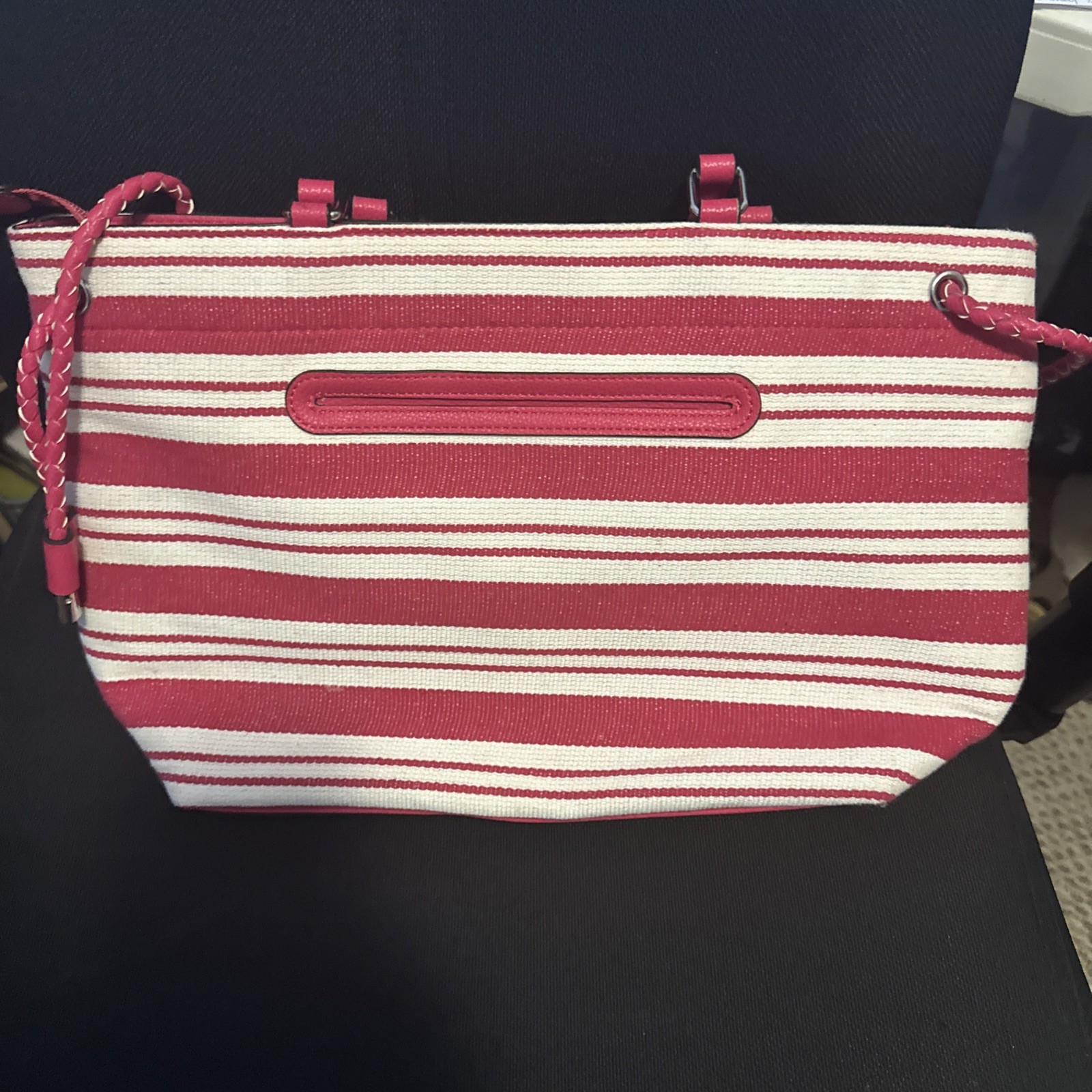 Dana buchman Pink And White Tote
