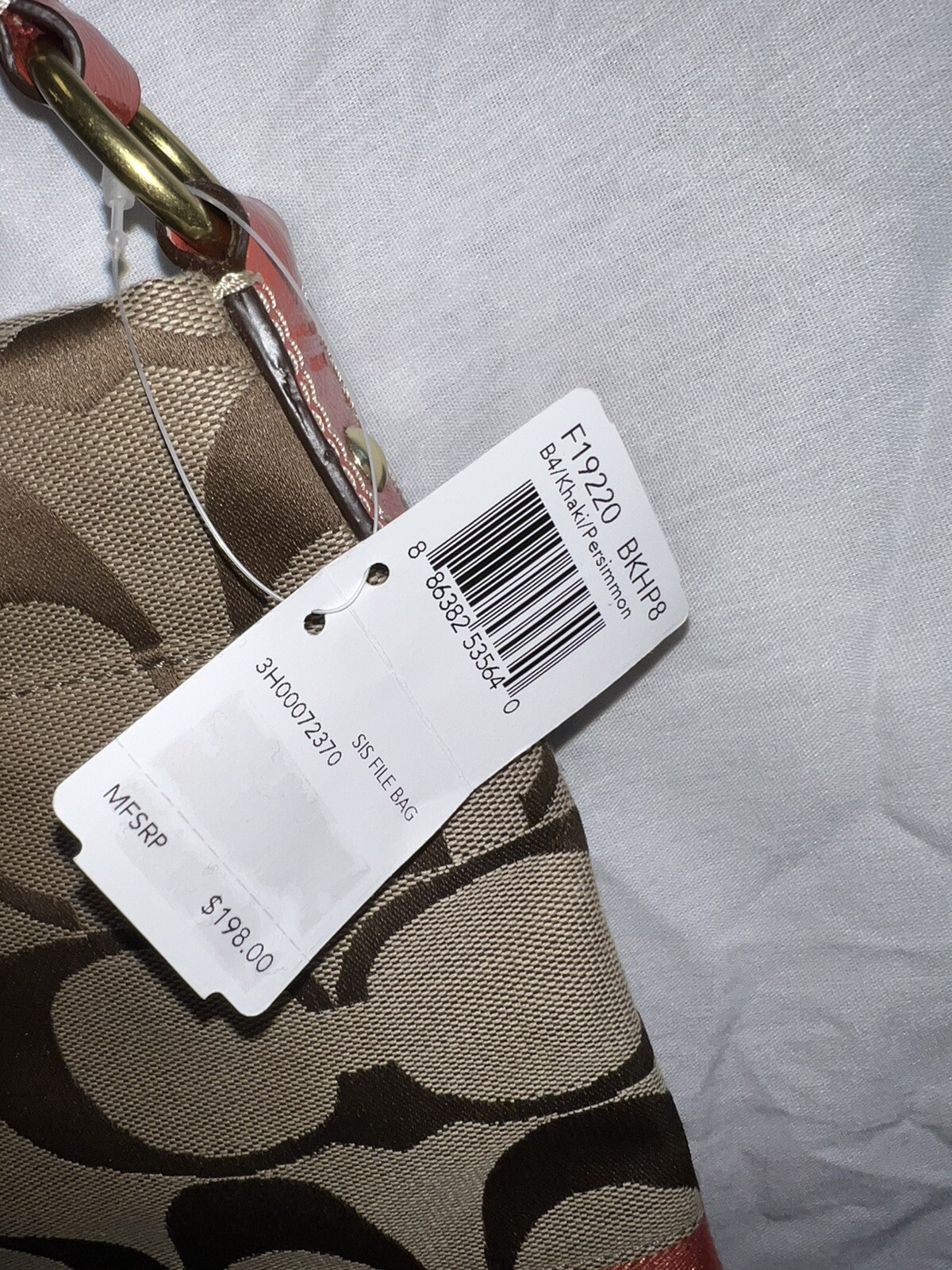 Authentic Coach / Persimmon SIS File Swingpack Bag