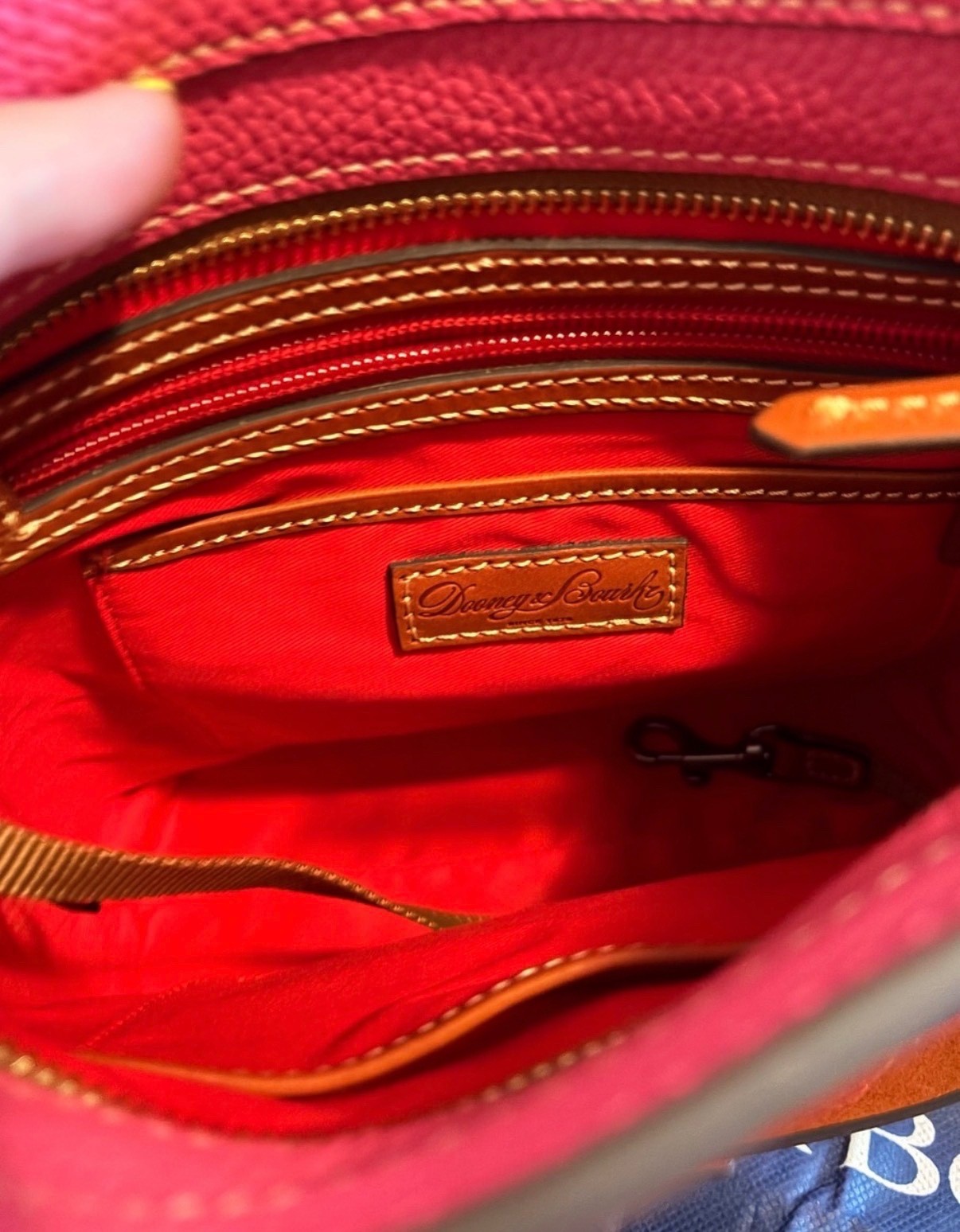 Dooney & Bourke Hot Pink Pebble Leather Crossbody Bag