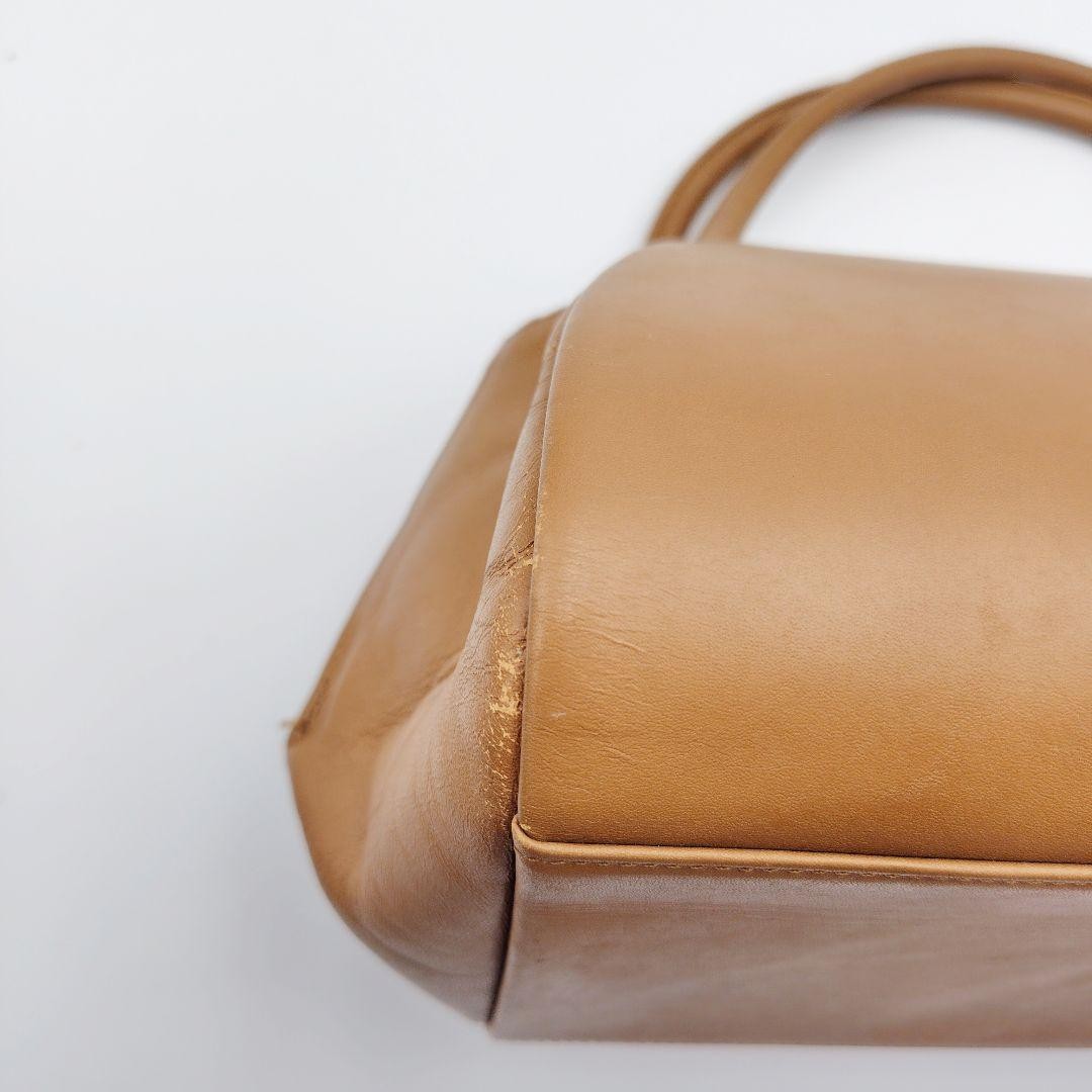 Sybilla Half-Moon Leather Handbag Brown 20x28x11cm Used Authentic