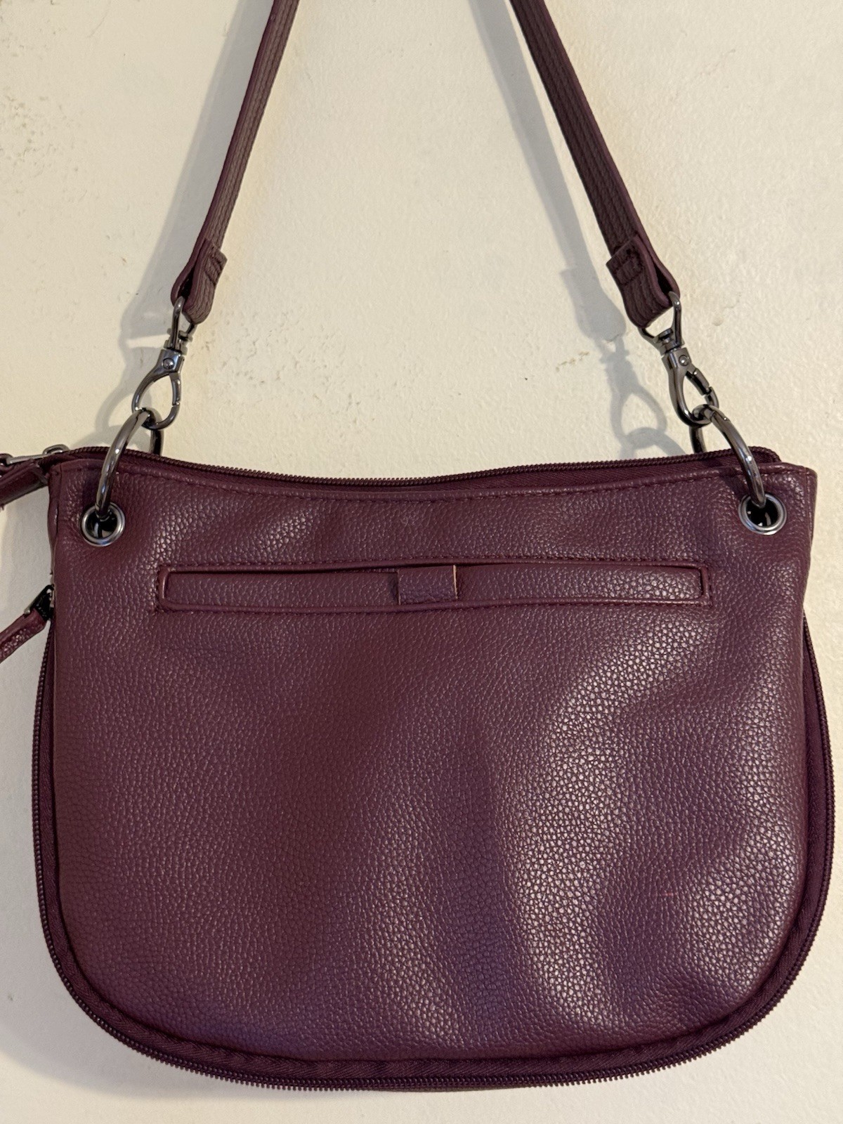 LUG Red Wine Swivel Shoulder Bag Purse Travel Bag Convertible