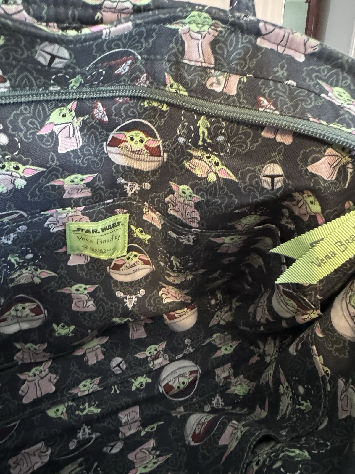 Vera Bradley Star Wars Grogu Medallion Baby Yoda Small Tote Purse Bag