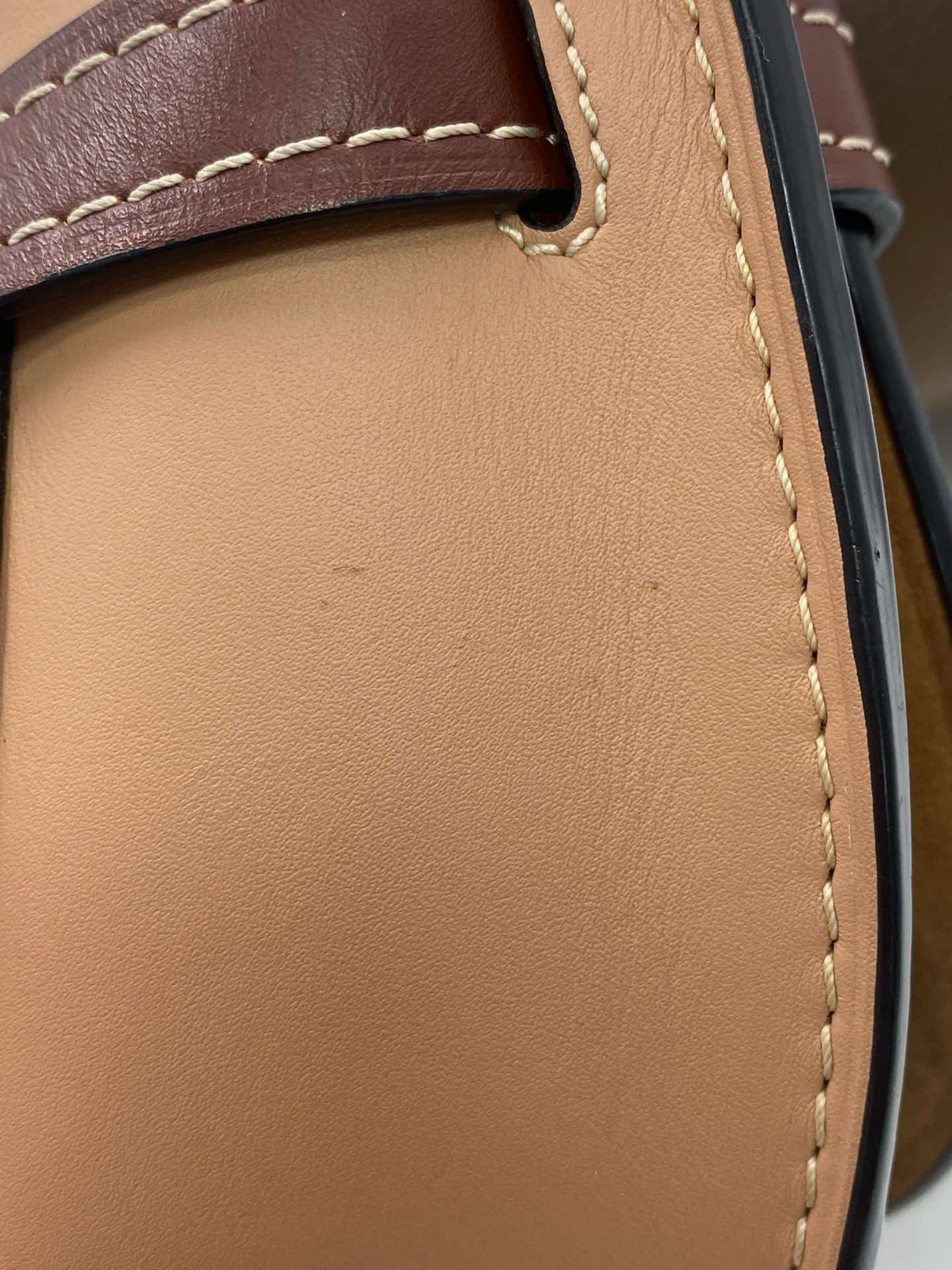 Loewe Gate Small Shoulder Bag Brown Leather