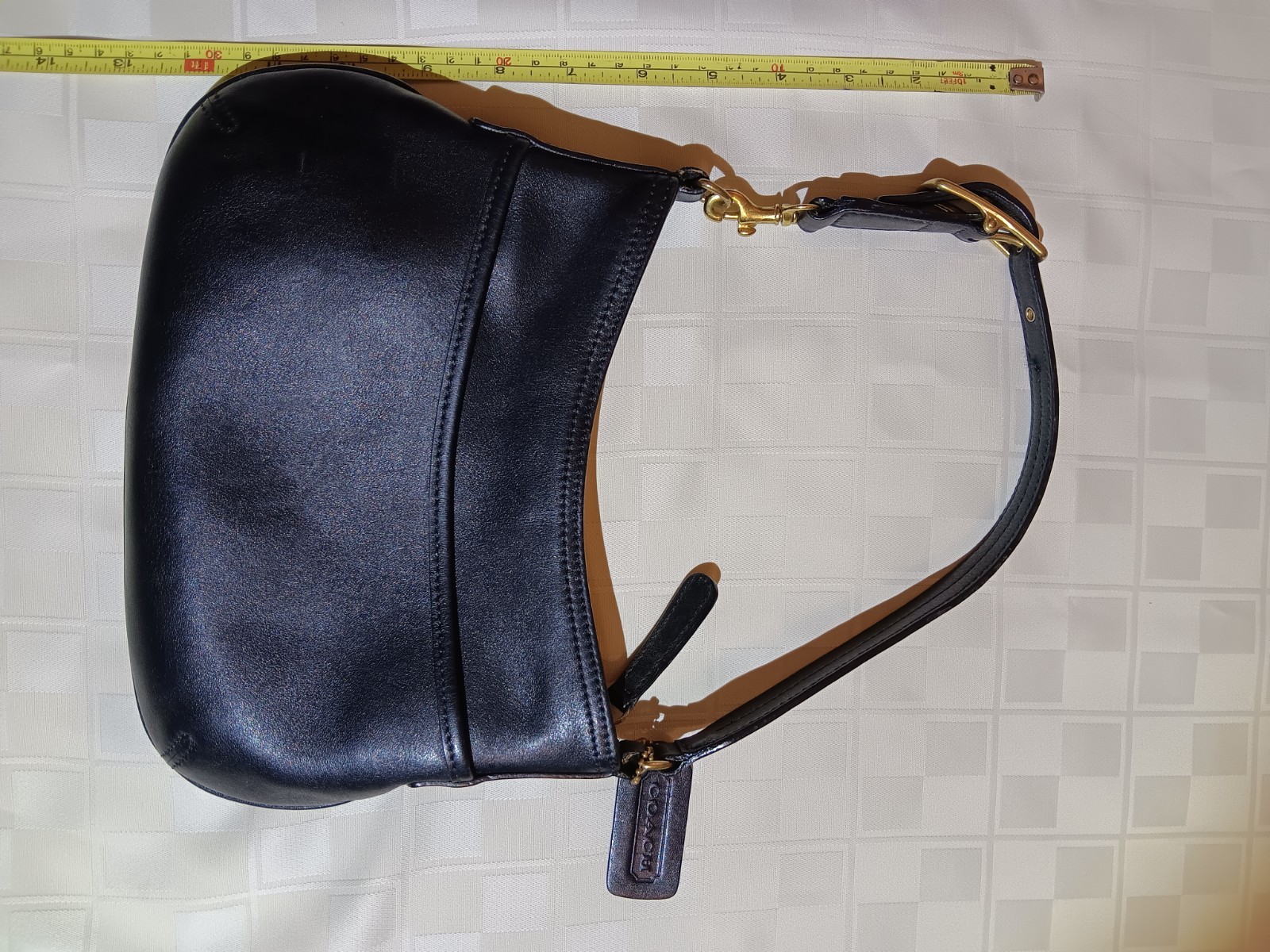 Vintage COACH Black Smooth Leather Mini Bag #9295