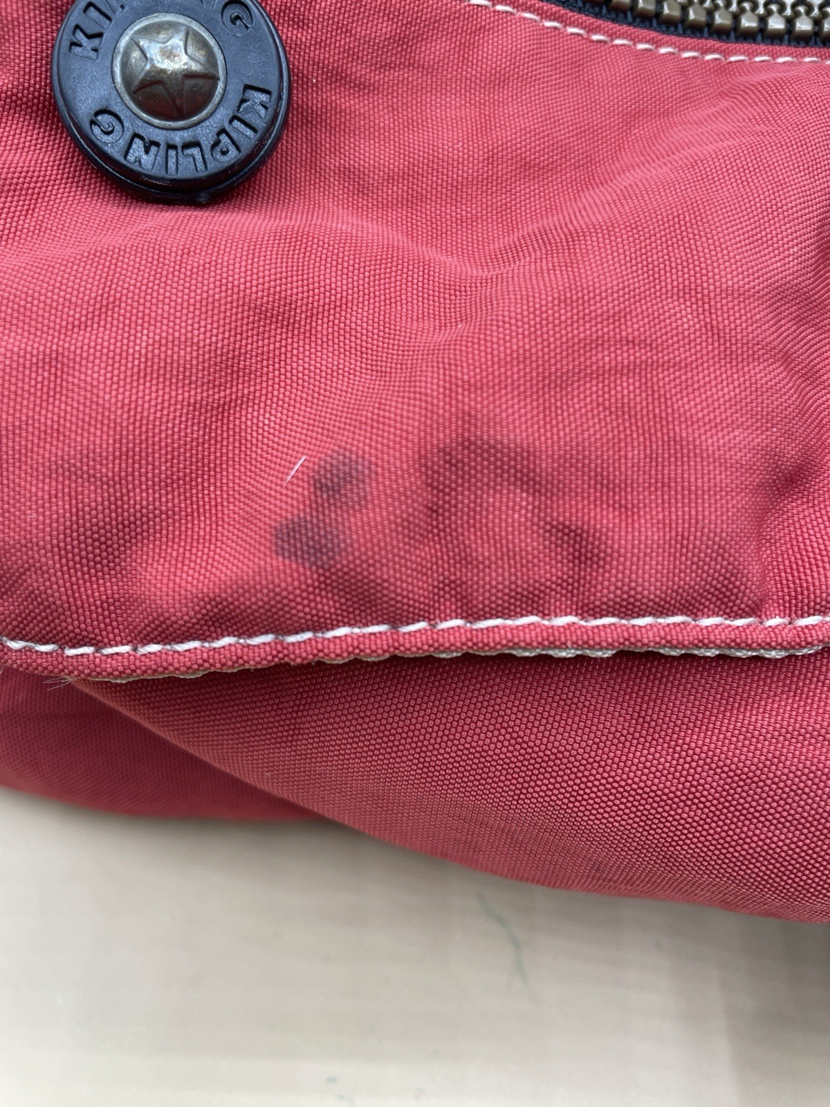 Vintage KIPLING Shoulder Bag Brick Red With Monkey